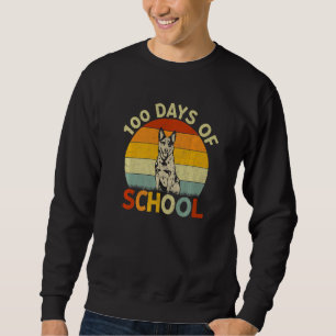 Australian Cattle Dog Retro Boys Girls 100th Day o Sweatshirt