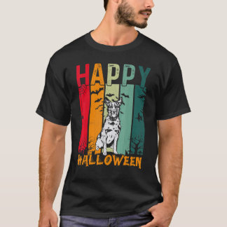 Australian Cattle Dog Retro Halloween Dinner Par T-Shirt