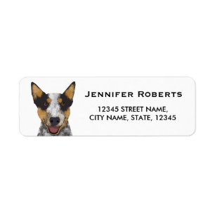 australian cattle dog return address labels cute