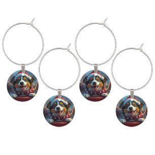 Australian Cattle Dog Roller Coaster Christmas Wine Charm