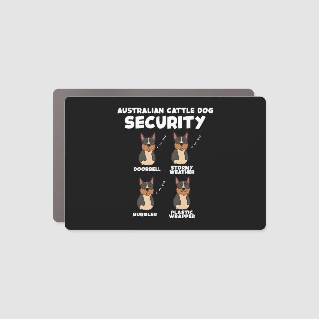 Australian Cattle Dog Security Car Magnet (Front)