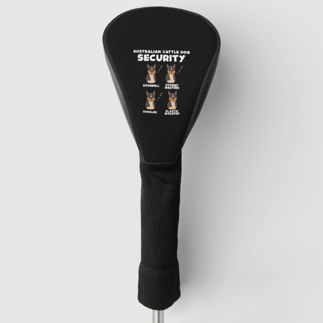 Australian Cattle Dog Security Golf Head Cover (Front)