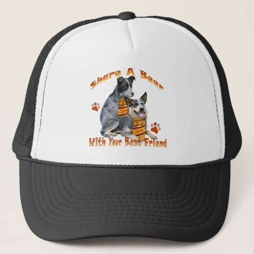 Australian Cattle Dog Share A Beer Apparel Trucker Hat
