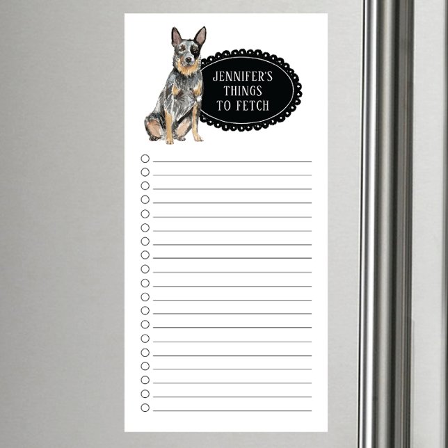 Australian Cattle Dog Shopping List Magnetic Notepad (Creator Uploaded)