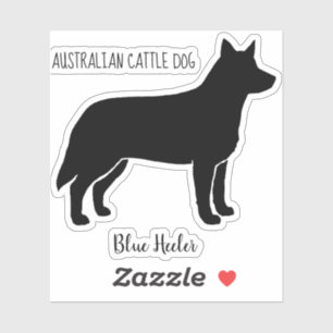 Australian Cattle Dog Silhouette Blue Heeler Vinyl Sticker