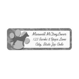 Australian Cattle Dog Silhouette Label