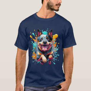 Australian Cattle Dog Splash of Color T-Shirt
