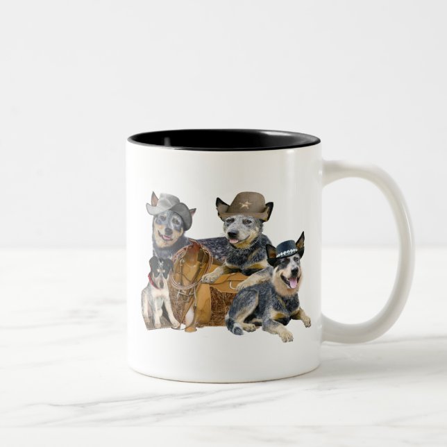 Australian Cattle Dog Two-Tone Coffee Mug (Right)