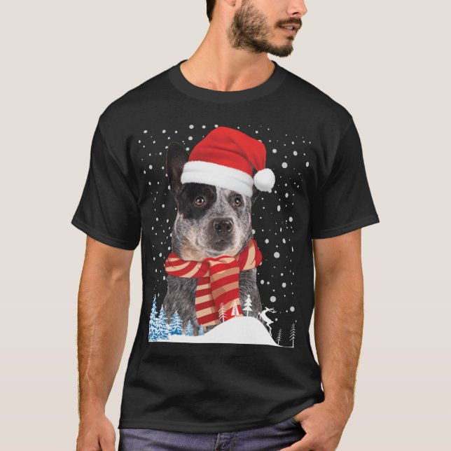 Australian Cattle Dog Ugly Christmas Sweater Santa (Front)
