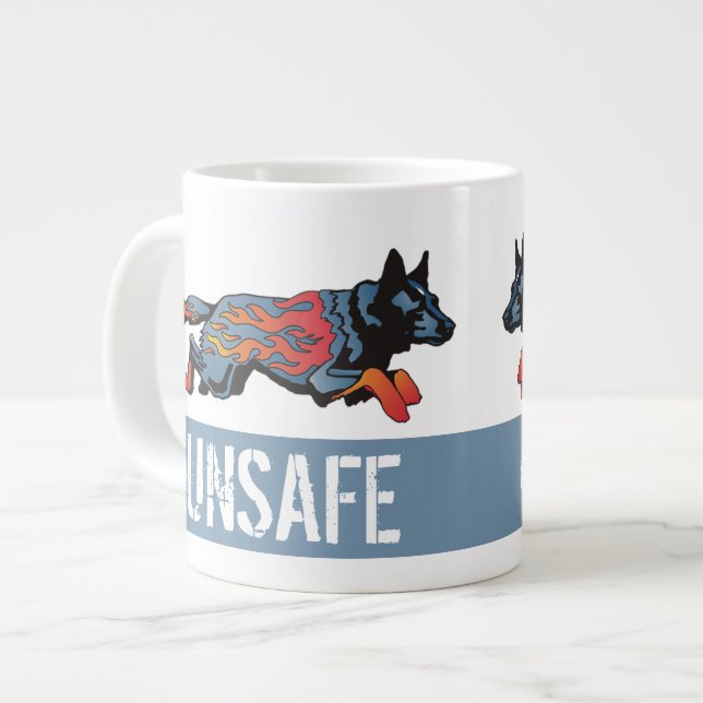 Australian Cattle Dog - Unsafe at any Speed Giant Coffee Mug (Front Left)