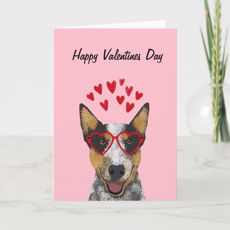 Australian Cattle Dog Valentines Card 