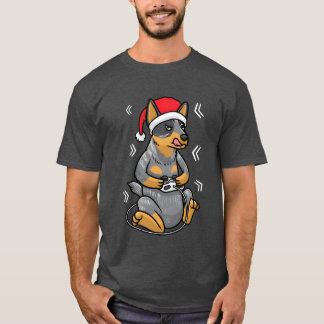 Australian Cattle Dog Video Game Gamer Gaming Red T-Shirt