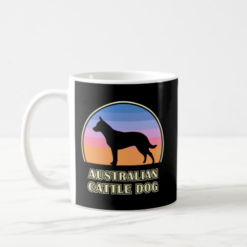 Australian Cattle Dog Vintage Sunset Dog Coffee Mug