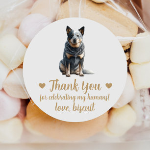 Australian Cattle Dog Wedding Favor Stickers