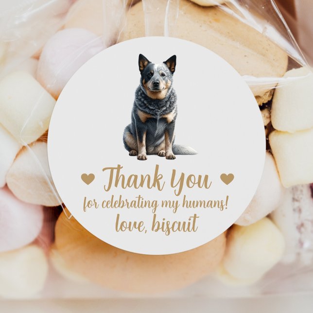 Australian Cattle Dog Wedding Favor Stickers (Creator Uploaded)
