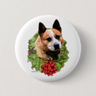 Australian Cattle Dog Wreath - Button