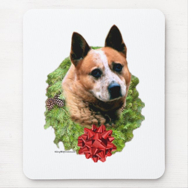 Australian Cattle Dog Wreath Mouse Pad (Front)