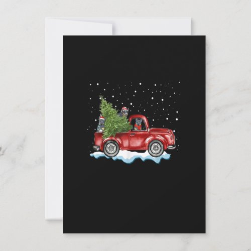 Australian Cattle Dogs Ride Red Truck Christmas Ts Invitation