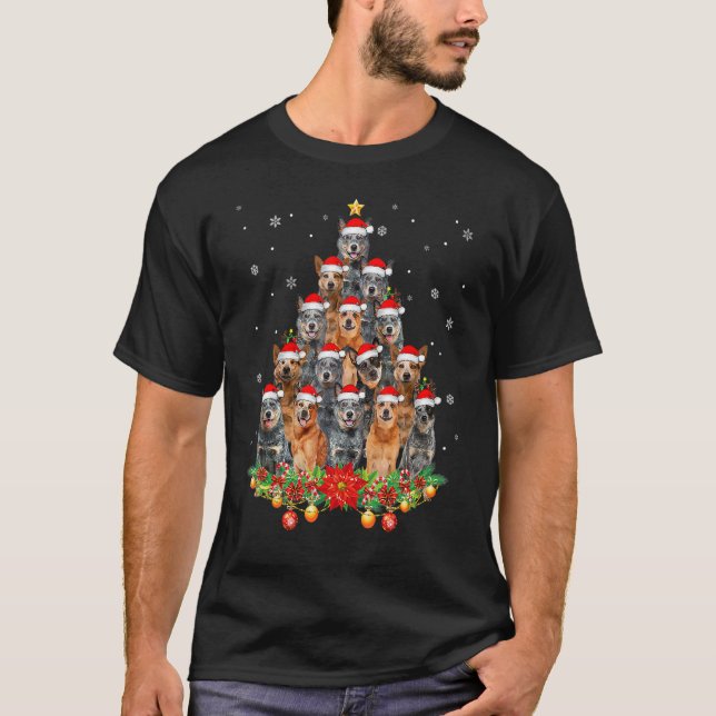 Australian Cattle Dogs Tree Christmas Sweater Xmas (Front)