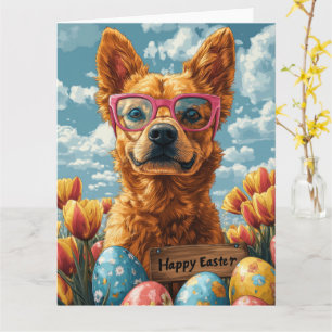 Australian Cattle Easter Eggs Card