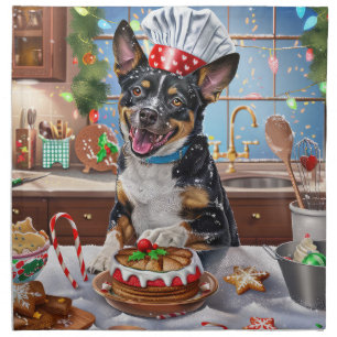 Australian Cattle Holiday Baking Festive Christmas Cloth Napkin