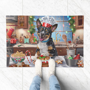 Australian Cattle Holiday Baking Festive Christmas Doormat