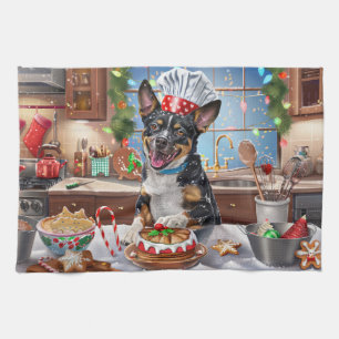 Australian Cattle Holiday Baking Festive Christmas Kitchen Towel