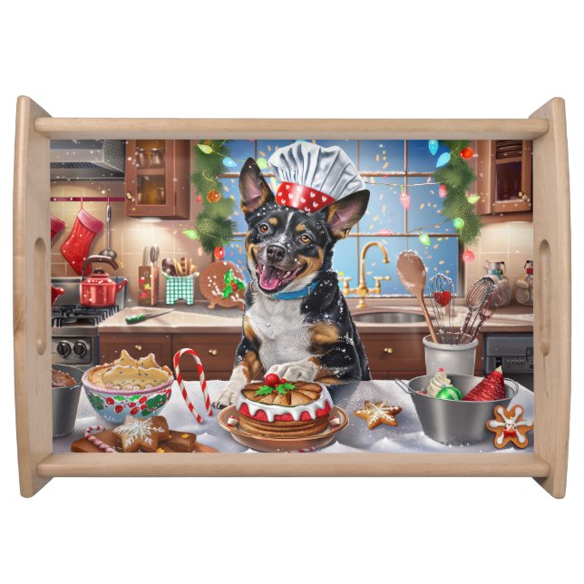 Australian Cattle Holiday Baking Festive Christmas Serving Tray (Front)