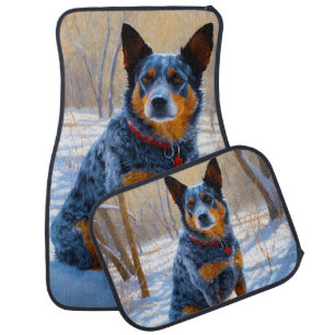 Australian Cattle Let It Snow Christmas Car Floor Mat