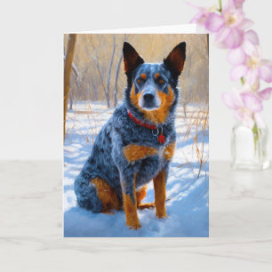 Australian Cattle Let It Snow Christmas Card
