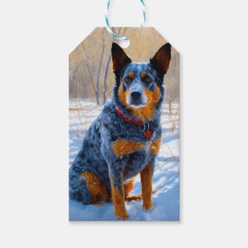 Australian Cattle Let It Snow Christmas Gift Tags