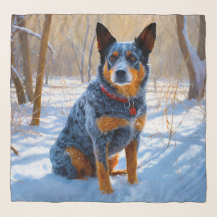 Australian Cattle Let It Snow Christmas Scarf