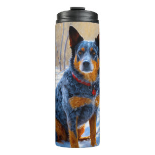 Australian Cattle Let It Snow Christmas Thermal Tumbler