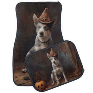 Australian Cattle Pumpkins Halloween Scary Car Floor Mat