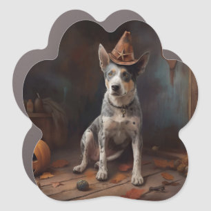 Australian Cattle Pumpkins Halloween Scary Car Magnet