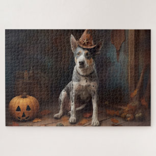 Australian Cattle Pumpkins Halloween Scary Jigsaw Puzzle