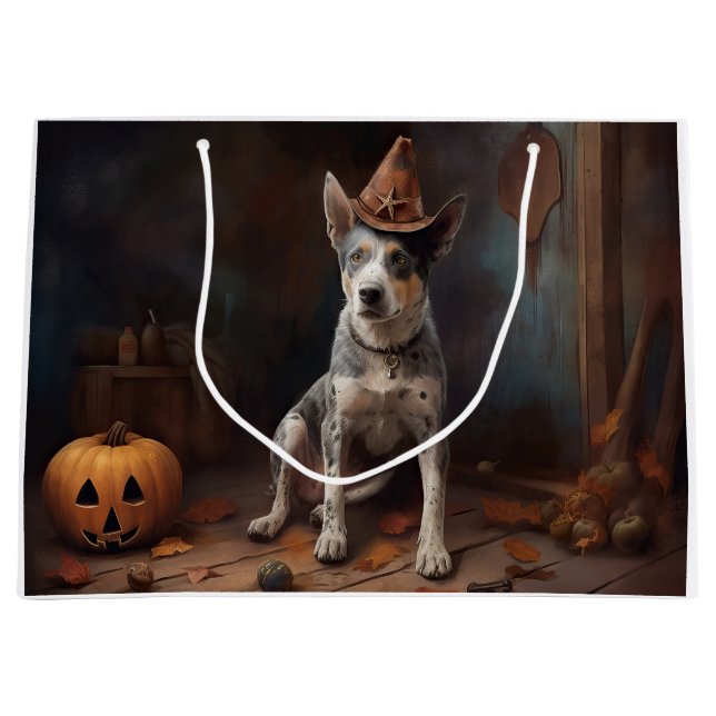 Australian Cattle Pumpkins Halloween Scary Large Gift Bag (Front)