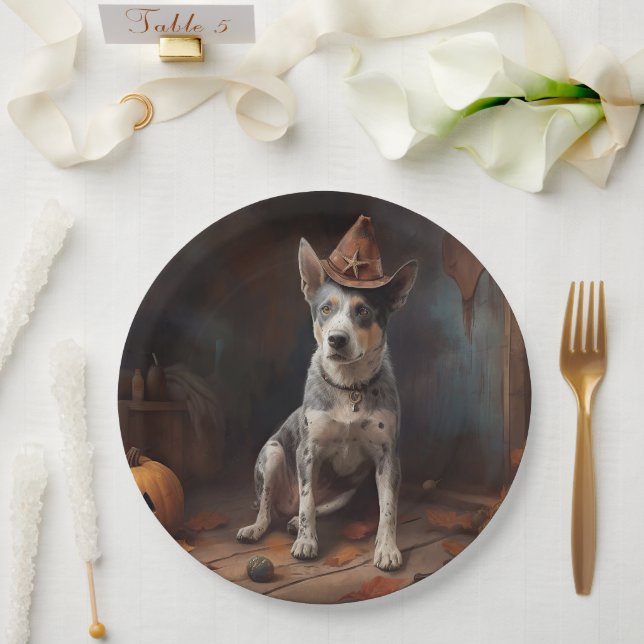 Australian Cattle Pumpkins Halloween Scary Paper Plates (Wedding)