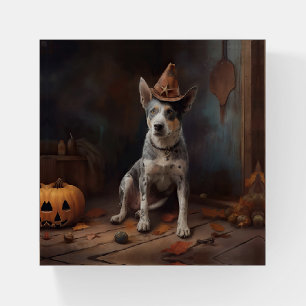 Australian Cattle Pumpkins Halloween Scary Paperweight