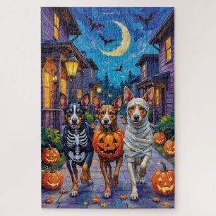 Australian Cattle Trick-or-Treating in Halloween Jigsaw Puzzle