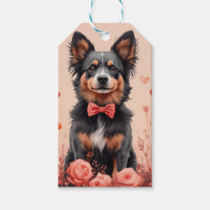 Australian Cattle with Roses - Valentine's Day Gift Tags