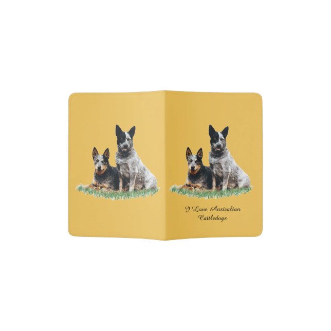 Australian Cattledogs Custom Passport Cover (Opened)