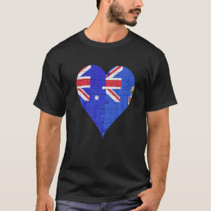 Australian Caymanian Flag Heart T-Shirt