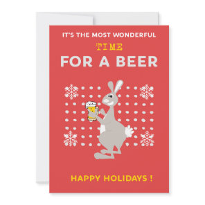 Australian christmas cards Kangaroo Beer Funny