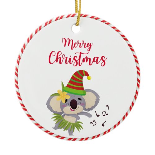 Australian Christmas Cute Dancing Koala Ornament