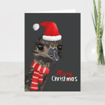 Australian Christmas Emu Card
