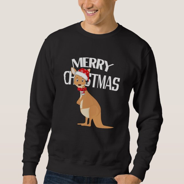 Australian Christmas Kangaroo Sweatshirt (Front)