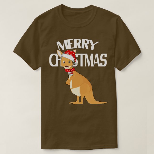 Australian Christmas Kangaroo T-Shirt (Design Front)