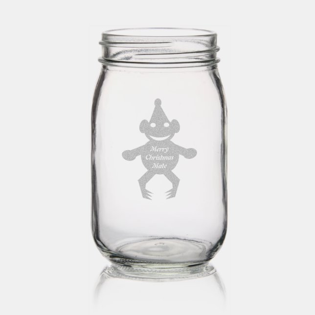 Australian Christmas Koala Bear Custom Mason Jar (Glassware)