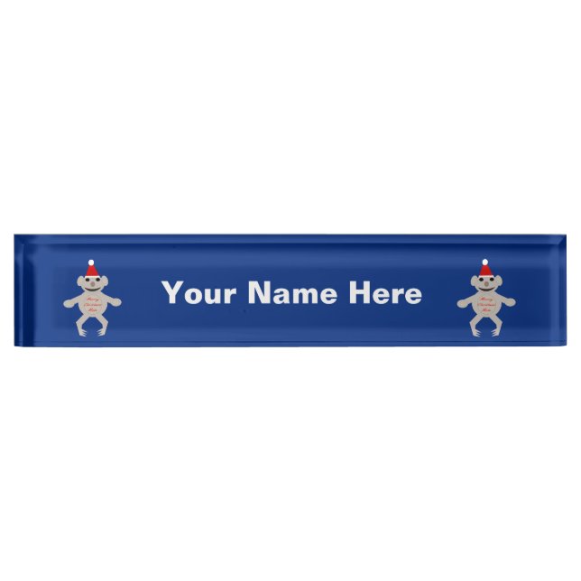 Australian Christmas Koala Bear Custom Nameplate (Front)